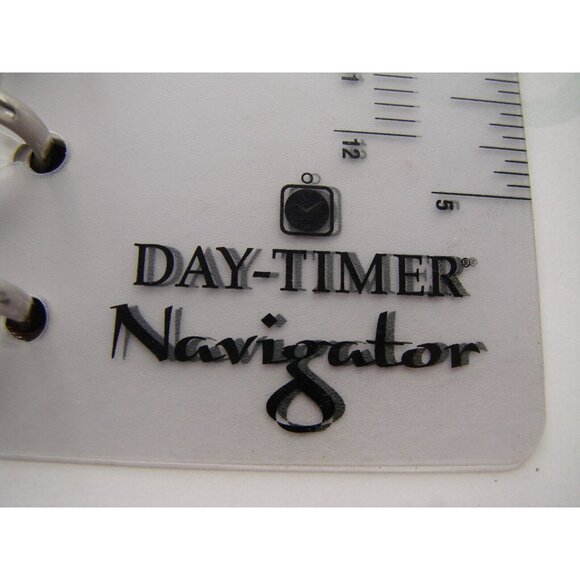 Day-Timer Navigator Brown Satin Striped Planner Binder 6 Rings Snap Tab Closure - Picture 9 of 15